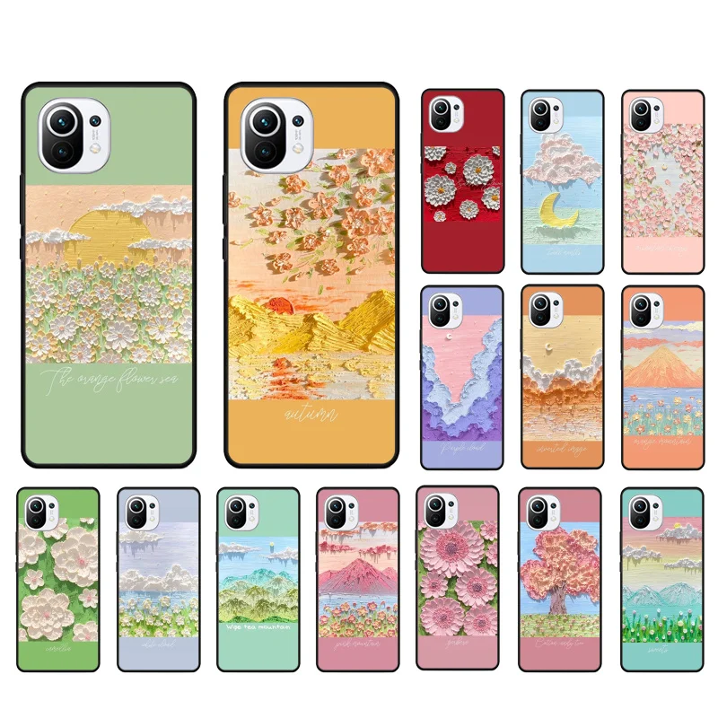 

Flower Cloud Painting Art Phone Case for Xiaomi 12 Mi 10T 11T 11 Pro 10 10T 11 lite 10pro 11Ultra Poco X3 Pro Poco F3 M3