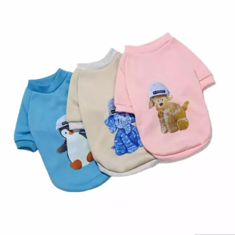 Pet Hoodie Winter Dog Clothes Fleece Warm Sweatshirt  Flannel Jersey Sweater Outfit Velvet Puppy Jacket Coat Dog Vest Shirt