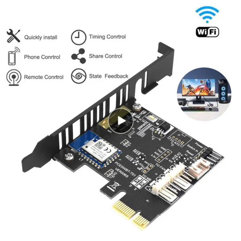 

Smart Life App Power Reset Switch Pcie Card 1x Pcie Card Support Alexa Google Home Pc Power Button Reset Switch Tuya Wifi