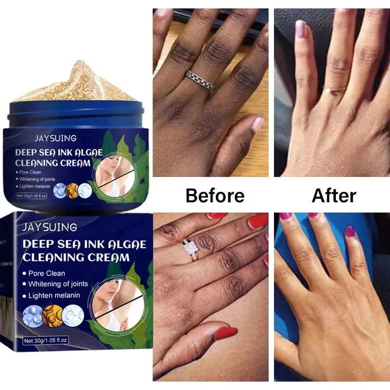 

Deep-Sea Black Algae Cleaning Cream Moisturizing Deep Whitening Exfoliators Lighten Melanin Skin Rejuvenation Skin Care Korea