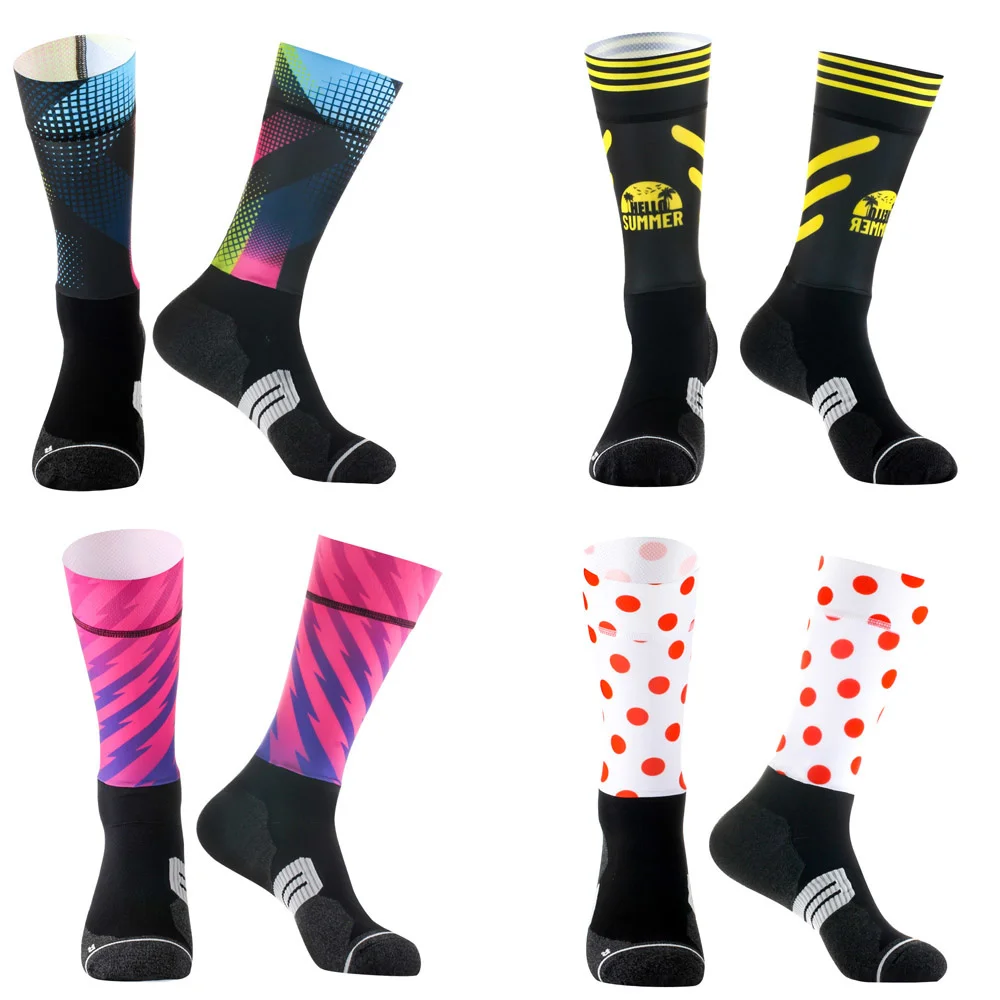 

Compression Sports Socks Professional Anti-slip Cycling Socks MTB Road Bike Bicycle Team Racing Seamless Men's Socks