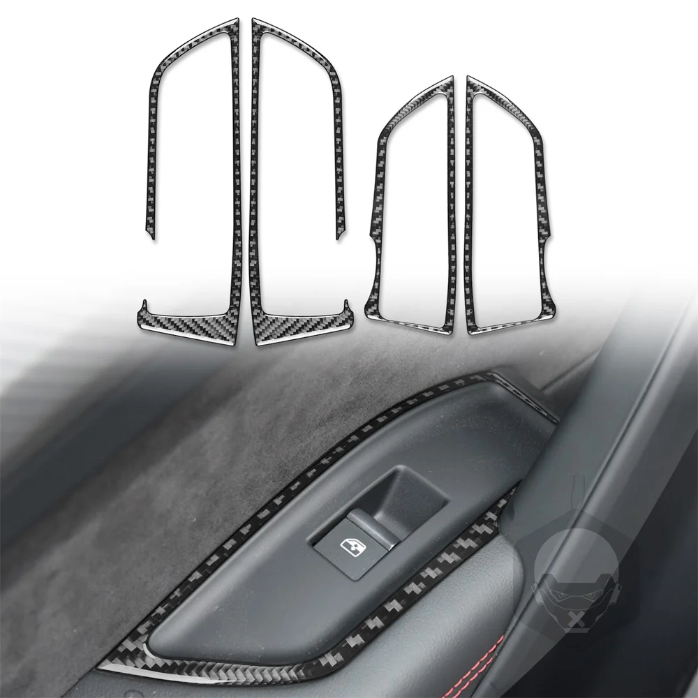 

4pcs for Audi Q5L 18 models window lift carbon fiber decorative stickers