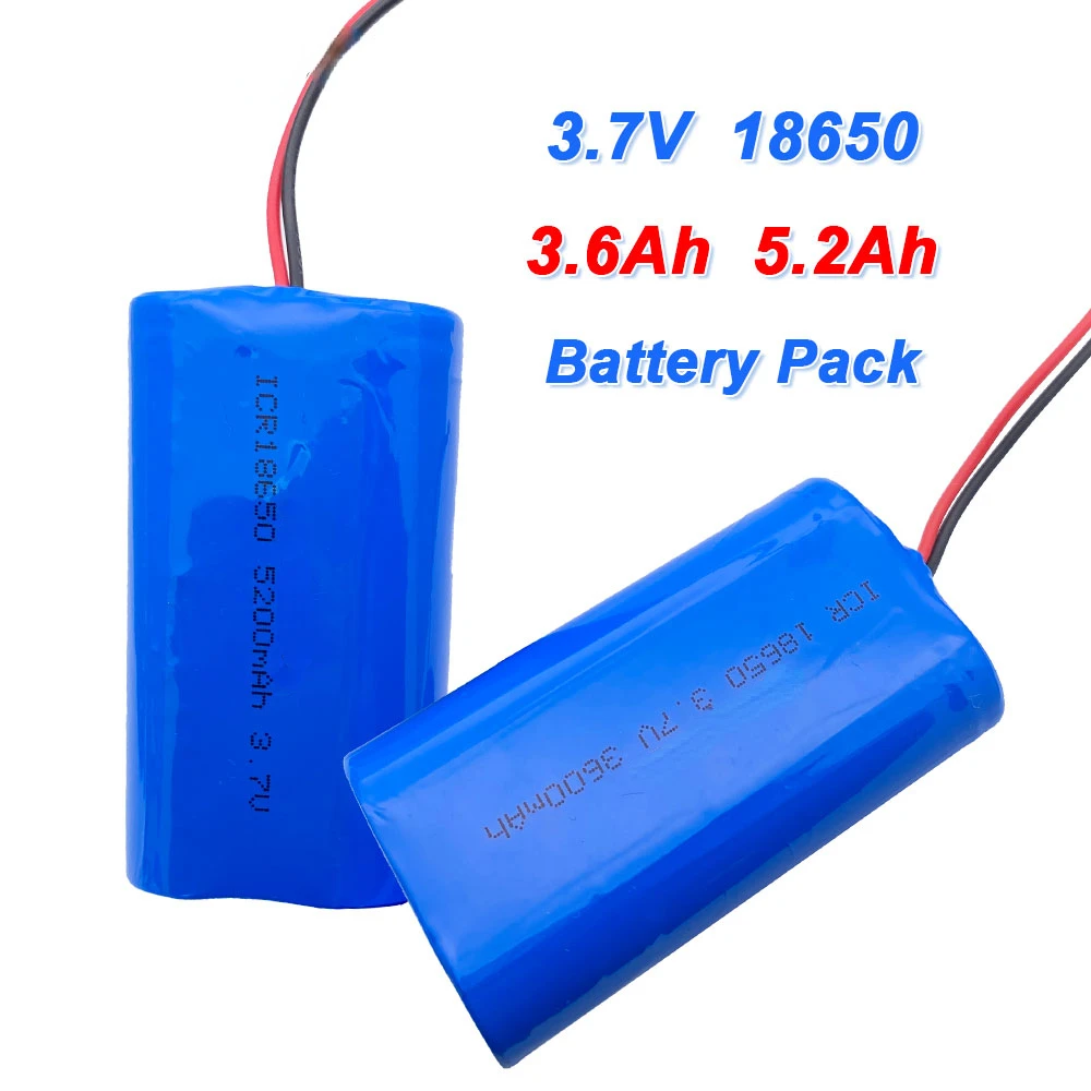 

3,7 в 18650 литиевая батарея 3600 мАч/5200 мАч 18650 Перезаряжаемая аккумуляторная батарея мегафон Защитная плата для динамика + фоторазъем