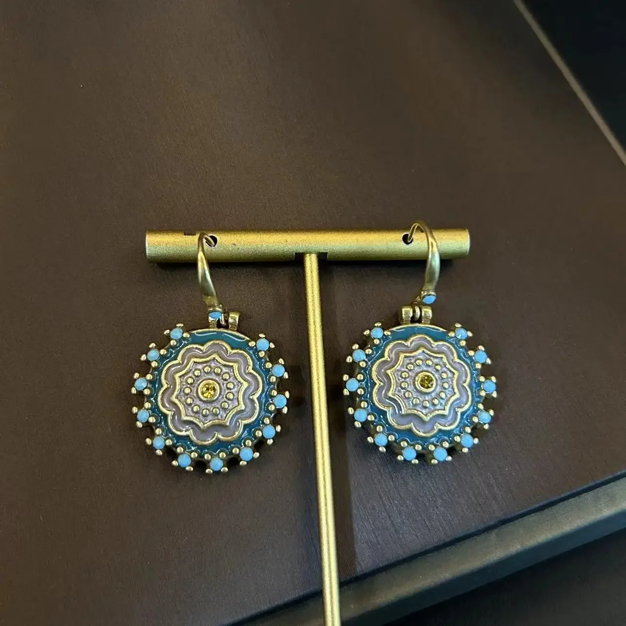 Винтажные Необычные эмалевые серьги Гео-капли для женщин дизайнерские ювелирные