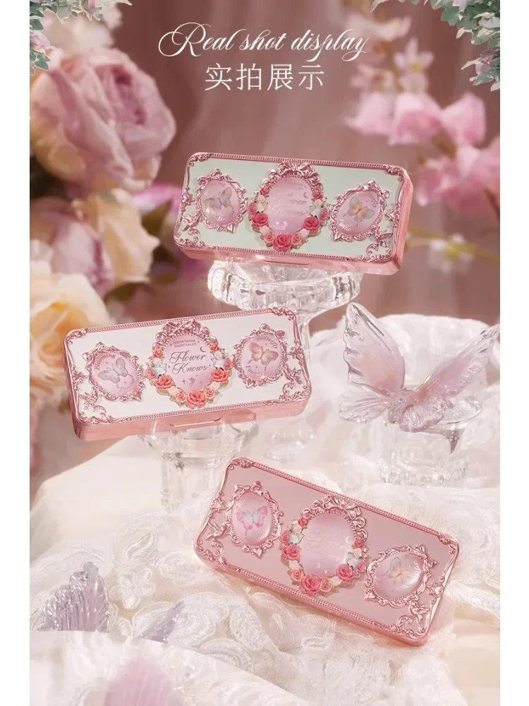 Flower Knows 3-цветная палитра пудры для бровей Midsummer Fairtales Collection Несмазывающийся