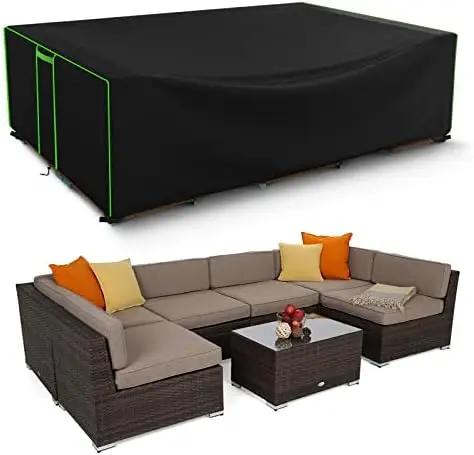 

Covers, Outdoor Furniture Cover Waterproof, 600D Outdoor Table and Chairs Set Cover, 126"L×64"W×28"H Rectangular O