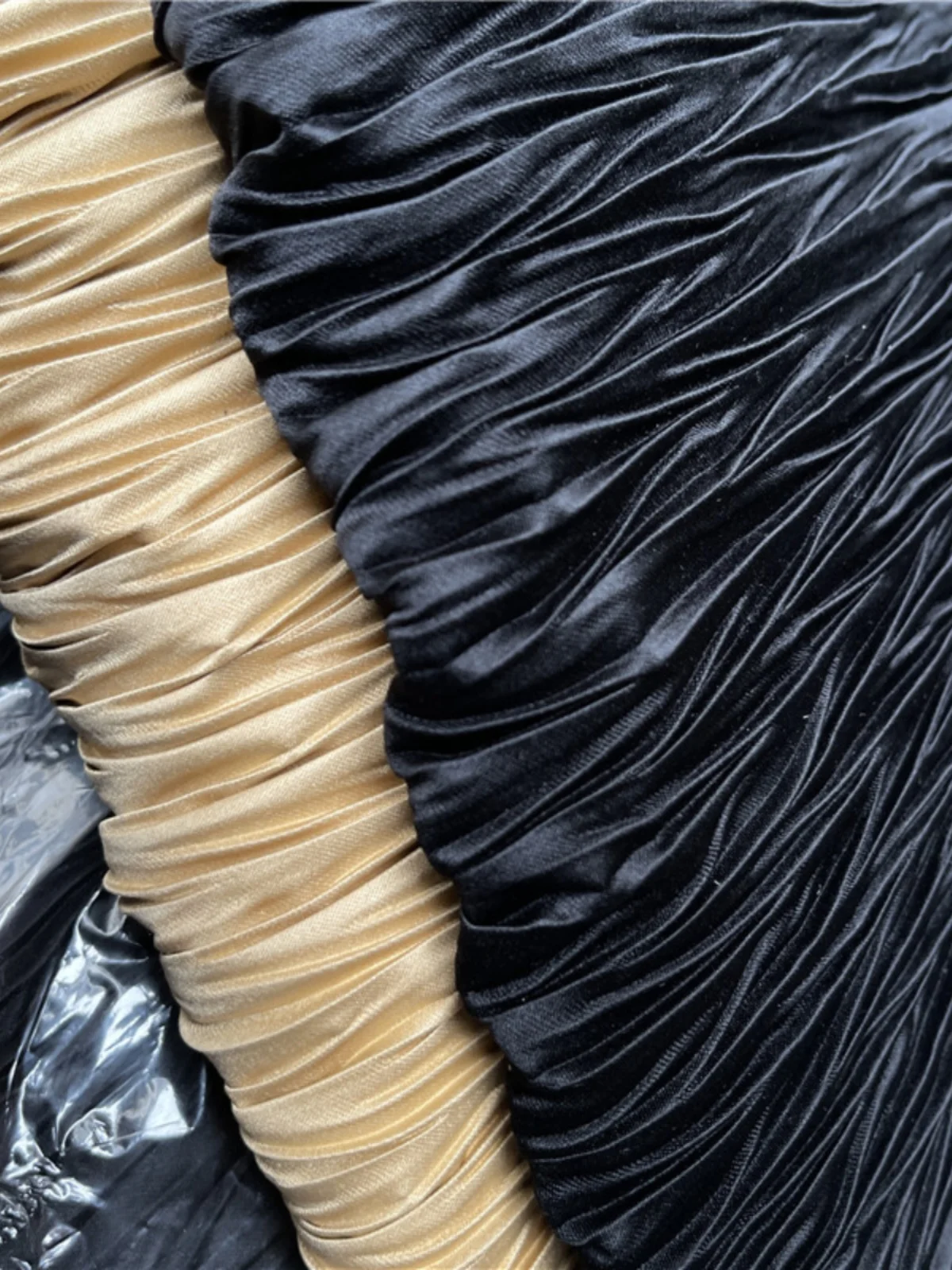 Чистый черный узор из рыбьей кости мятый морщинистый орган модная