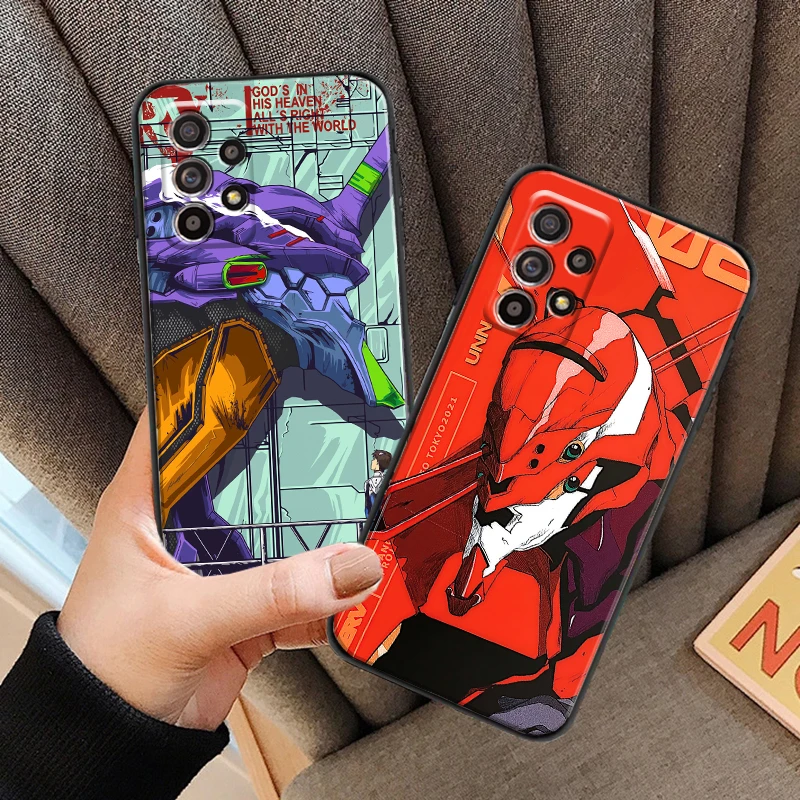 

Anime Evangelion For Samsung A20 A21 A22 4G 5G Phone Case Funda Black Carcasa Coque