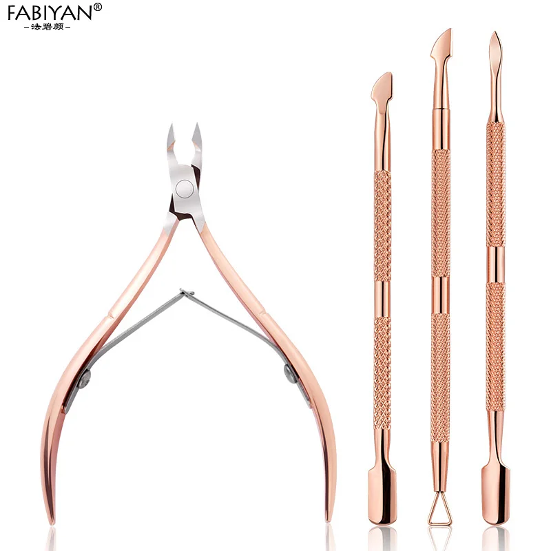 

2/3Pcs/Set Stainless Steel Nail Art Cutter Scissor 2 Ways Cuticle Clipper Pusher Dead Skin Remover Kit Manicure Pedicure Tools