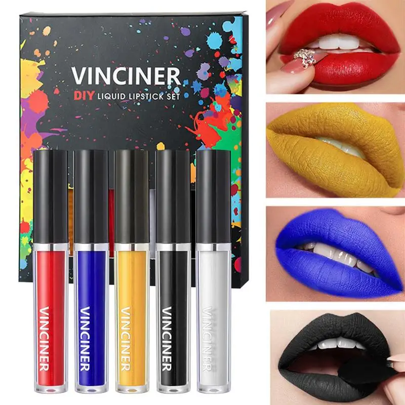 

Velvet Lip Stain Smooth DIY Tone Lip Glaze Set matte Lipstick Multi-Functional Moisturizing Liquid Lipsticks For Women Girls