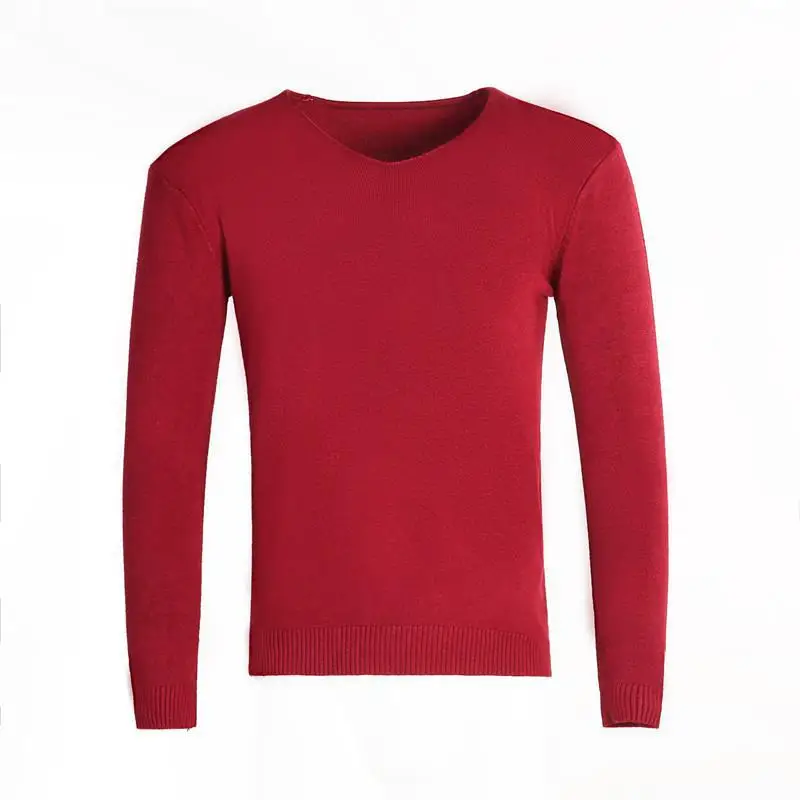 

Осенний Однотонный свитер с V-образным вырезом