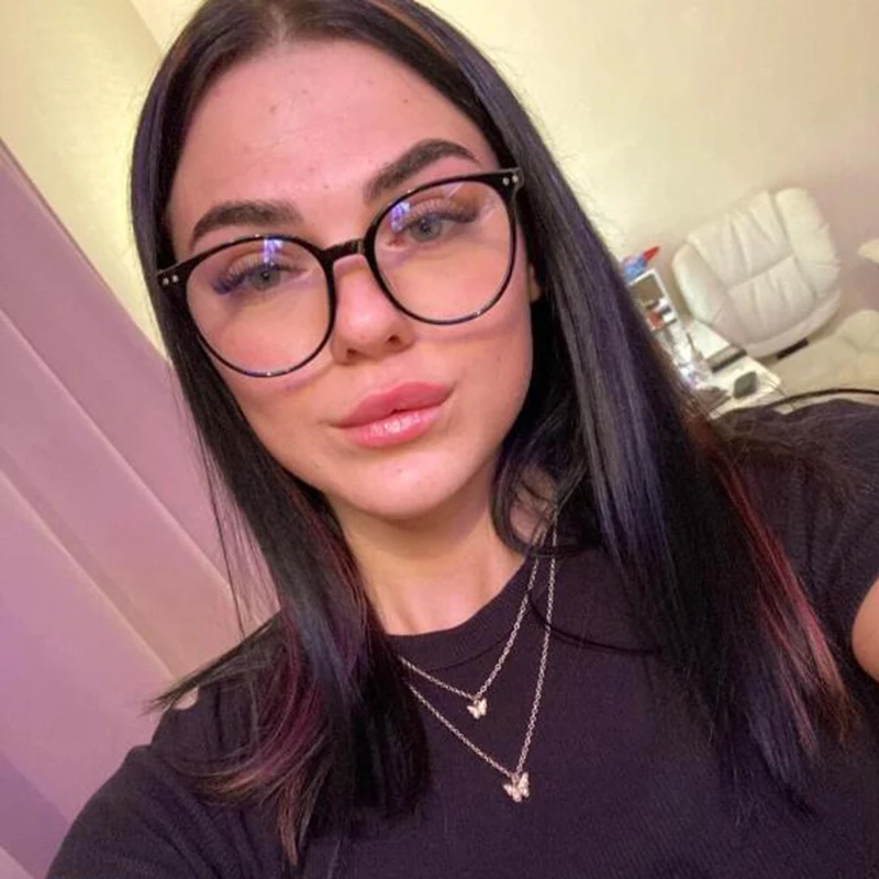 

UV400 Fashion Small Fresh Anti Blue Light Blocking Glasses Women Vintage PC Frame Eyewear Driving Internet Celebrity Recommend