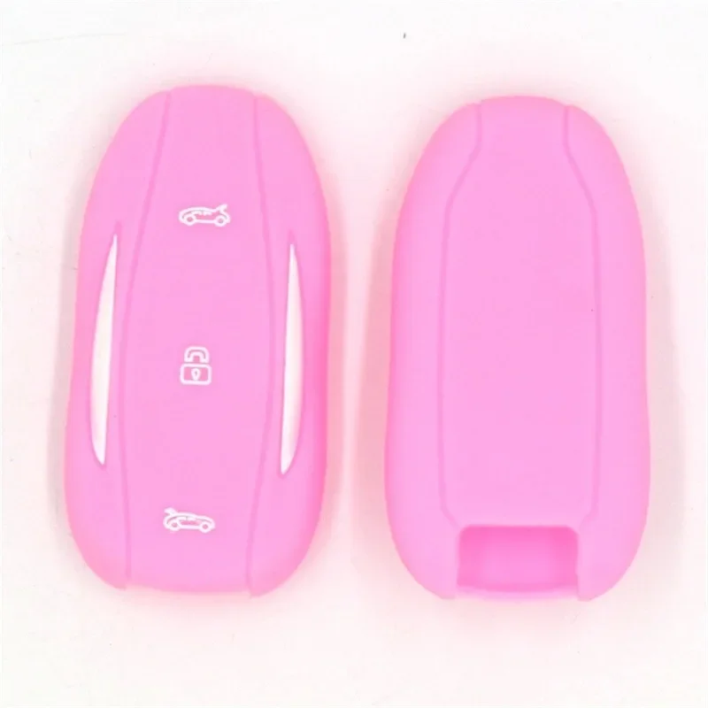 

Силиконовый чехол для ключей, карман для дистанционного брелока для Tesla Model S, силиконовые чехлы для ключей, чехол-держатель 75D 90D P100D, стиль брелка