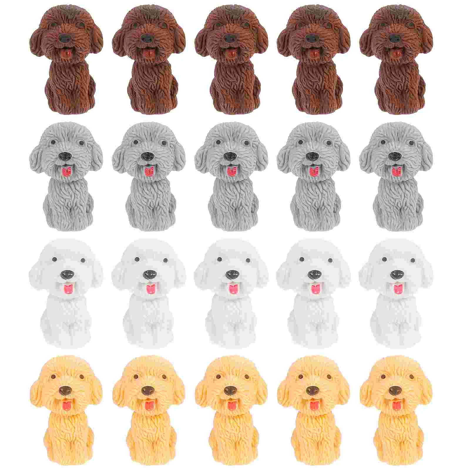 

Poodle Erasers: Dogs Shaped Erasers Stationery Supplies for Kids Student 20pcs Rubber