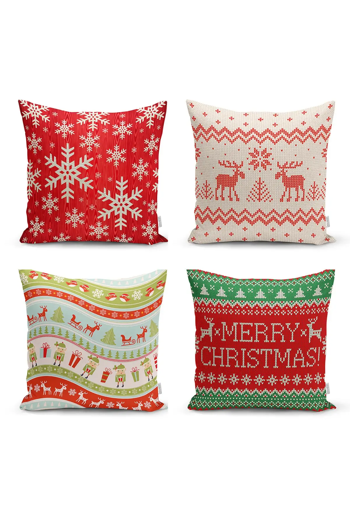 

Рождественская Подушка Temalı Concept 4 'lü декоративная подушка бесплатная доставка 2023 подарок