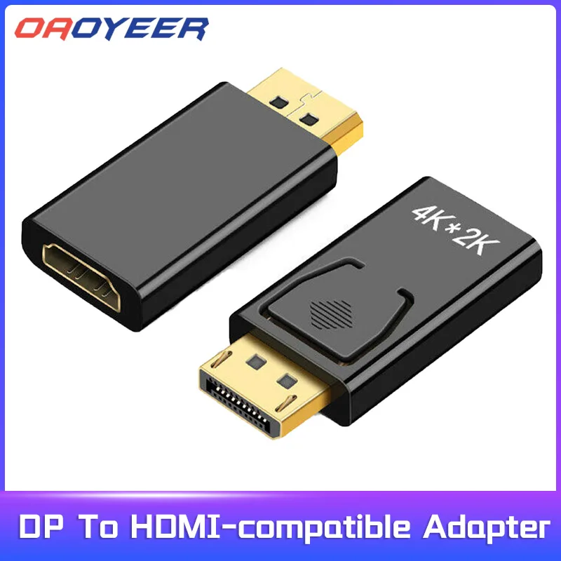 

DisplayPort to HDMI-Compatible Adapter DP Male to Female HDMI-Compatible Video Audio Cable HD 4K 1080P for PC TV Laptop