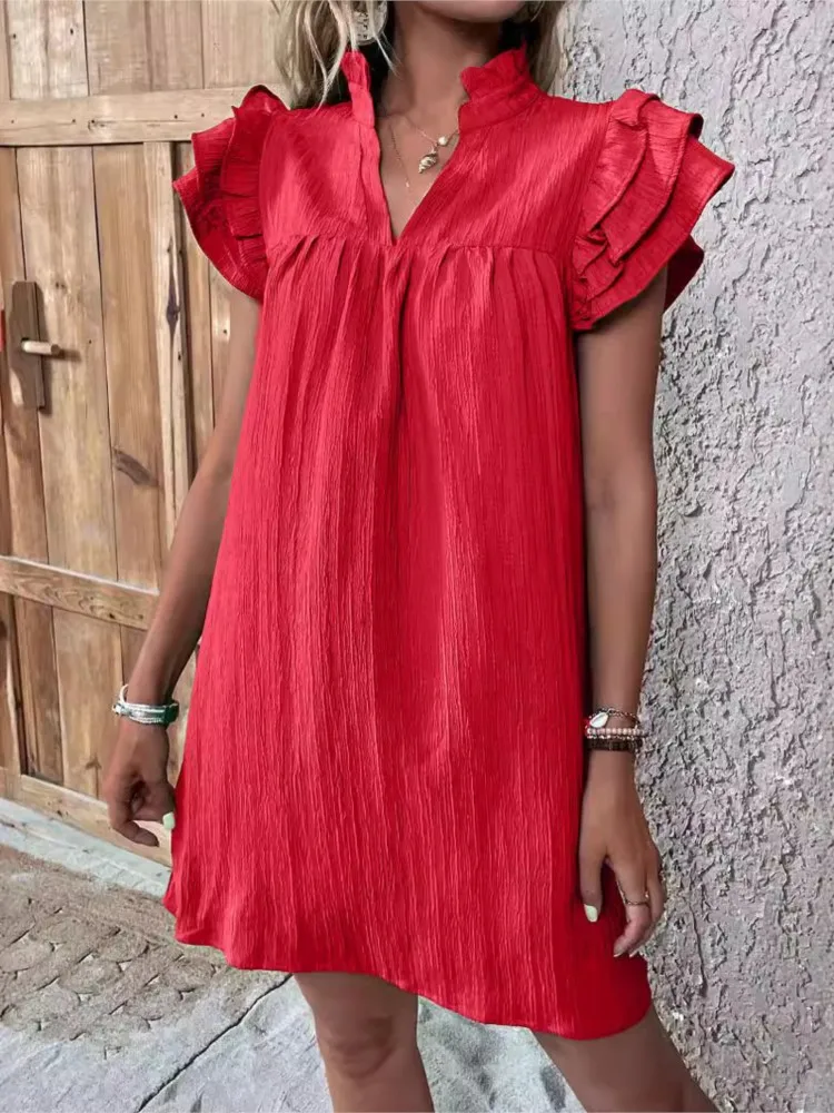 Женское платье с длинным рукавом Элегантное летнее цвет белый