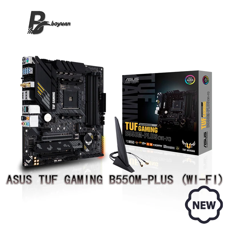 

ASUS TUF GAMING B550M PLUS (Wi-Fi) Новый B550 DDR4 128G 4600 МГц M.2 поддержка AMD Ryzen R5 R7 R9 десктопный процессор Материнская плата Socket AM4