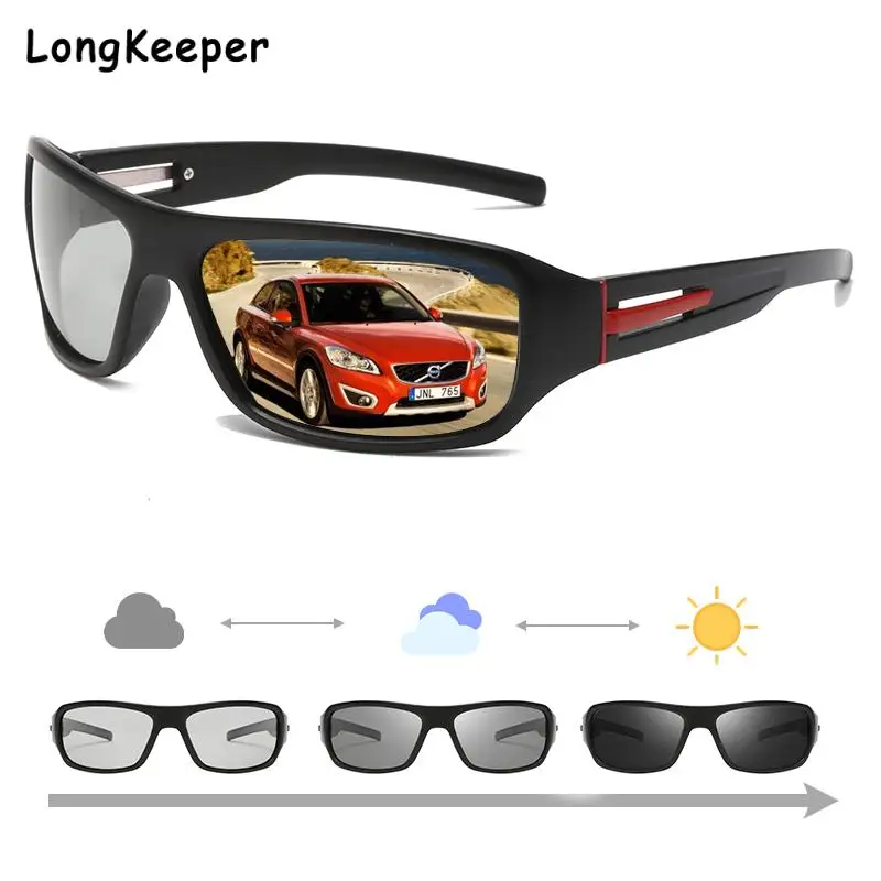 

Очки солнцезащитные мужские фотохромные, классические роскошные Поляризационные солнечные очки для вождения, меняющие цвет хамелеон