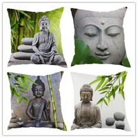 buddha green bamboo pillowscase 4040 cute boho pillow covers decorative bedroom home decor decorative pillows for bed 45x45