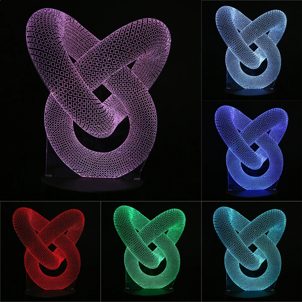 

3D LED Night Light Heart Visual Illusion Lamp for Home Bedroom Valentine Day Wedding Decoration Children Girl Gifts