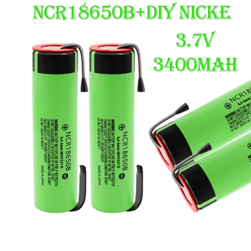 

2023NEW High Quality 1-20PCS NCR18650B 3400mAh Battery 3.7V Rechargeable Li-ion 3.7V18650battery 3400mAh+DIY Nicke+Free Shipping