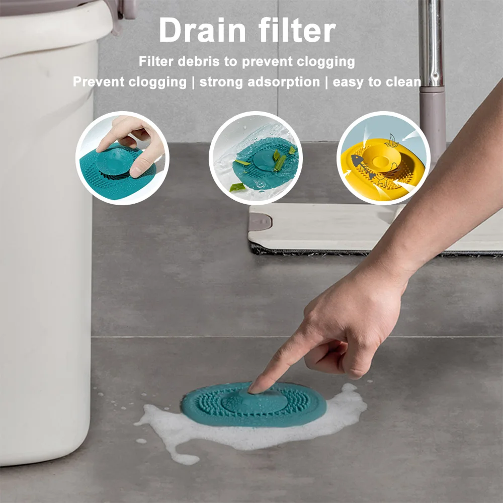 

Новый уловитель для слива волос в ванную комнату, пробка для ванны, заглушка для раковины, сетчатый фильтр, кухонная напольная Крышка для сл...
