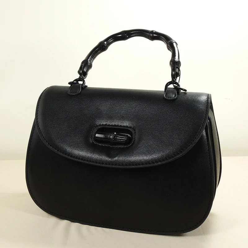 

2022 Classic Ladies Leather Bamboo One Shoulder Crossbody Clutch