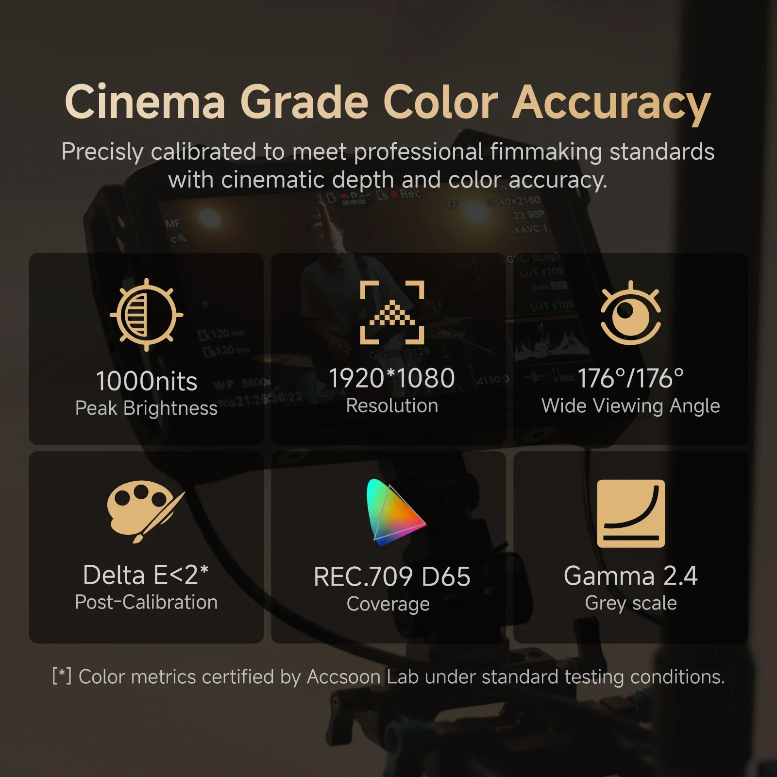 Фото Беспроводной монитор ACCSOON CineView M7/M7 Pro, 7-дюймовый полевой монитор, сенсорный экран 1000 нит, 4K Ultra HD для камеры потокового вещания в реальном времени №3