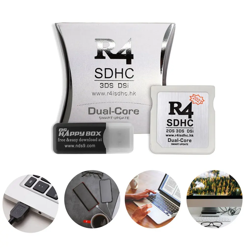 New R4 SDHC Adapter Secure Digital Memory Card Burning Game Flashcard Durable Material Compact And Portable |