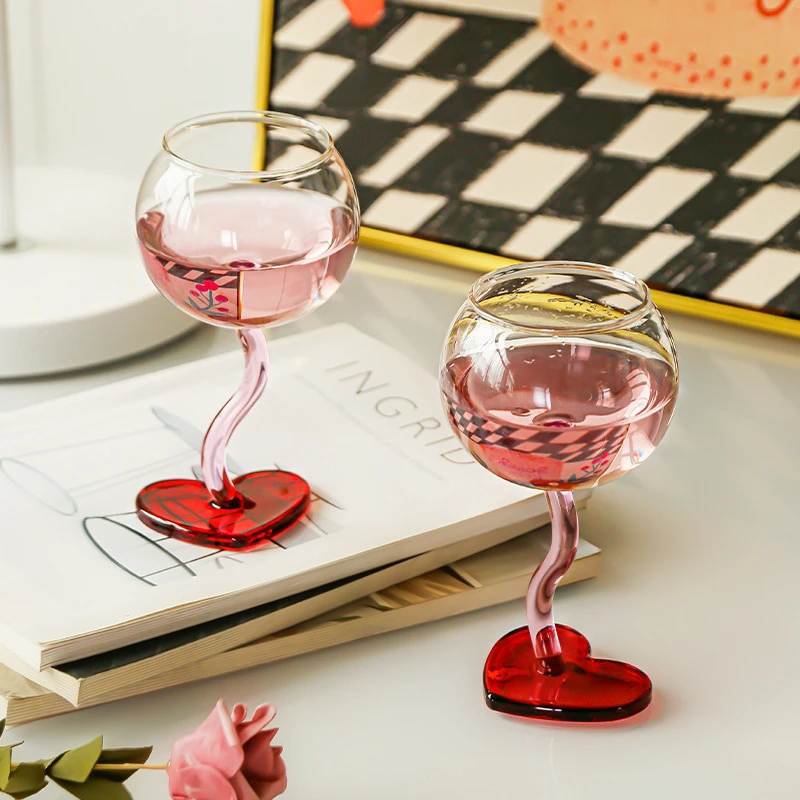 

Бокал для вина, 2 шт., бокал для вина, бокал для белого вина, бокал для коктейлей, домашняя стеклянная чашка, роскошный элегантный подарок на день Святого Валентина, свадьбу, домашний декор