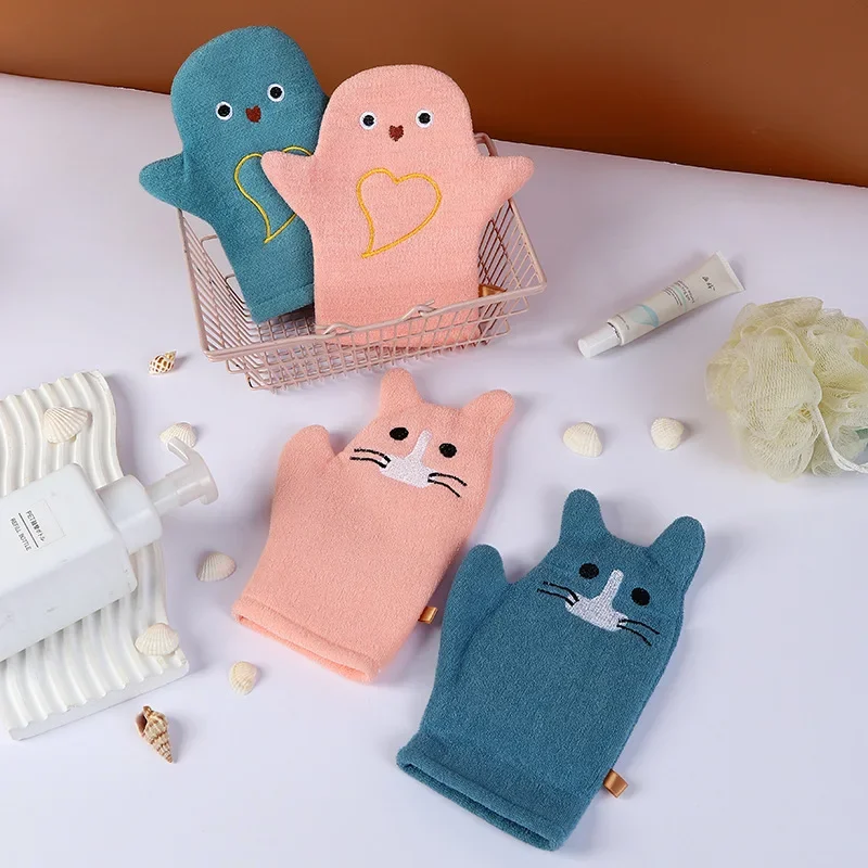 

Творческие Детские банные перчатки, детское банное полотенце с мультяшным пингвином, мыльные перчатки, губка для чистки тела, аксессуары для ванной, мягкие перчатки