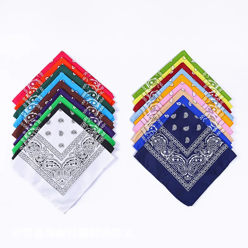 

18 Colors Hijab Scarf Women Men Bandana Square Scarf Female Bandana Sports Head Scarf Fashion Headwear Pasiley Hair Tie Band