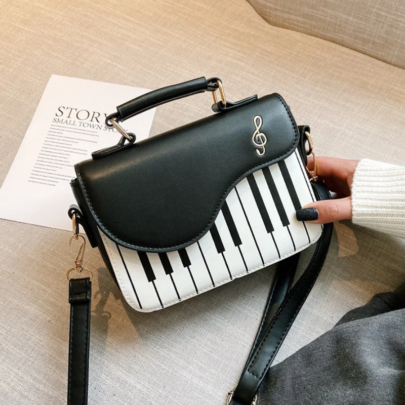 

Korean Piano Design Women Shoulder Bags PU Leather Messenger Bag Handbag 2023 Corssbody Bag Pocket Coin Purse Package
