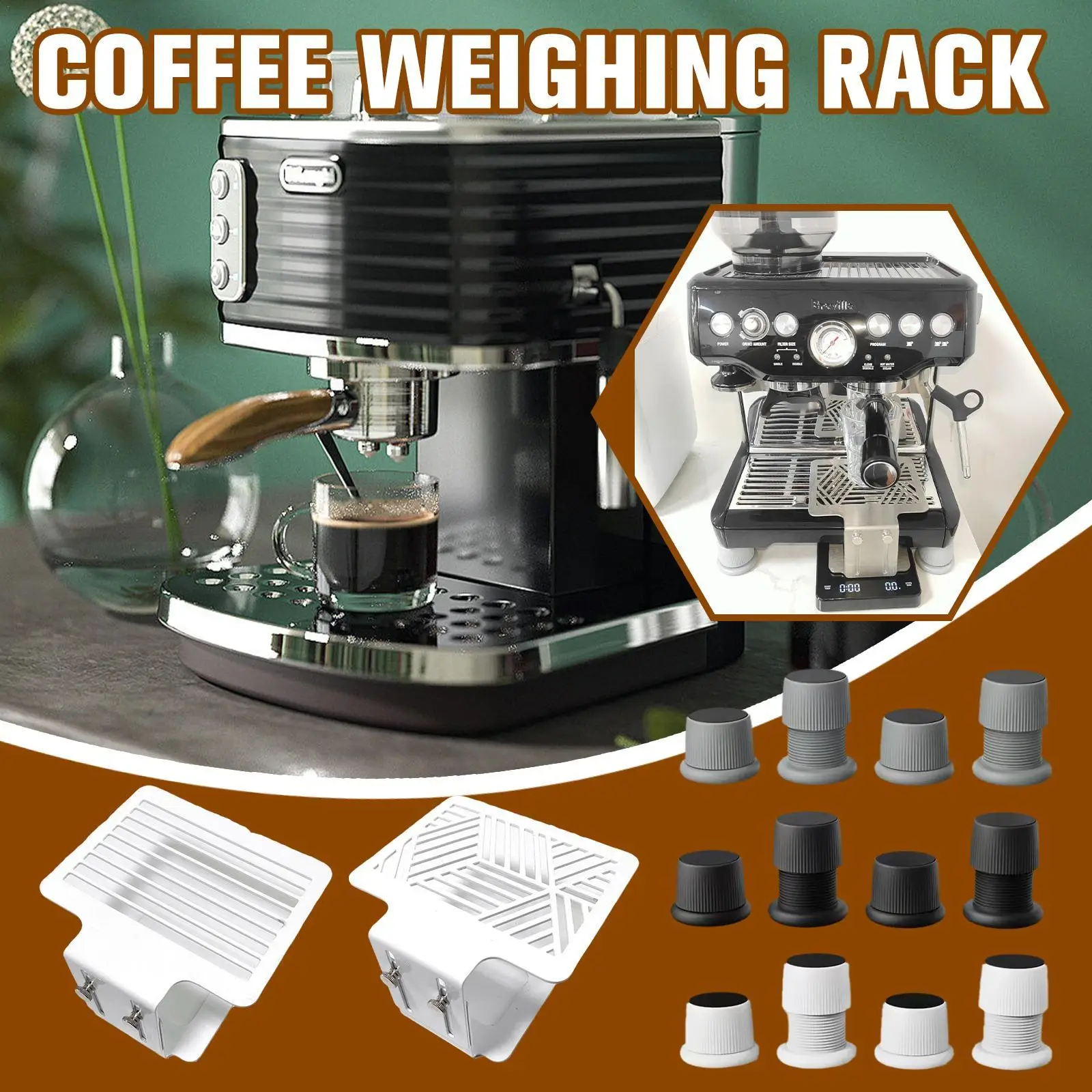 

Coffee Weighing Rack Valve Stem Espresso Machine Electronic Scale Rack Waterproof Scale Rod Protection Rack Coffee Machine Foot