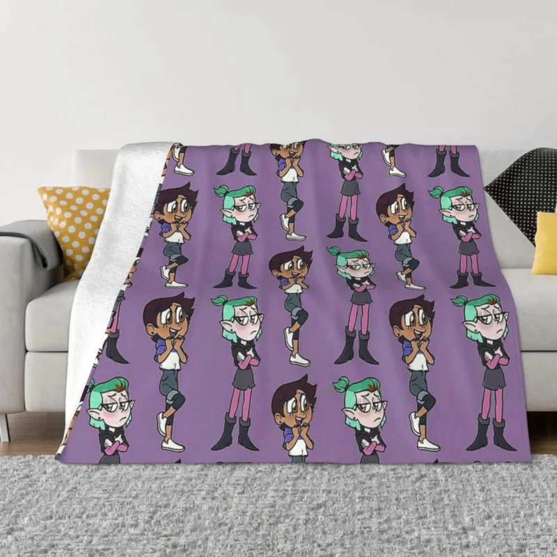 

The Owl House Luz Cartoon Blanket Flannel Spring Autumn Amity Warm Throws For Winter Bedding
