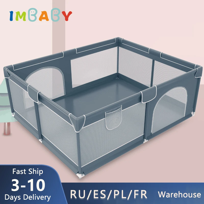 IMBABY Baby Playpens Double Door Baby Fence 150x180cm Playpen for Children Large Baby Playground Park Child Balls Pool Barrier