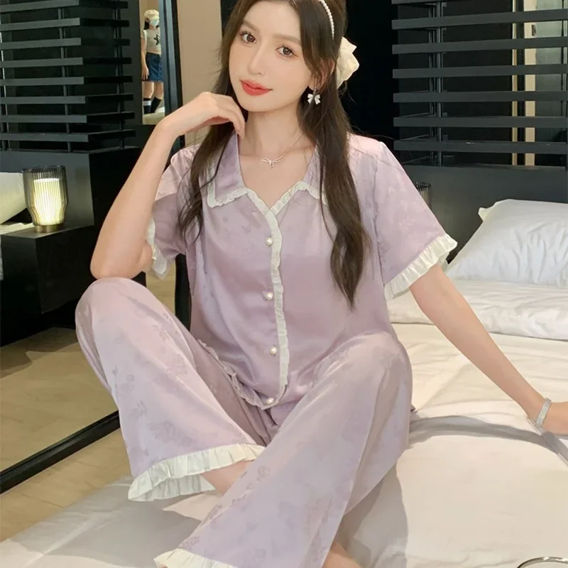 Милая новая корейская стильная одежда с короткими рукавами весенне-летняя