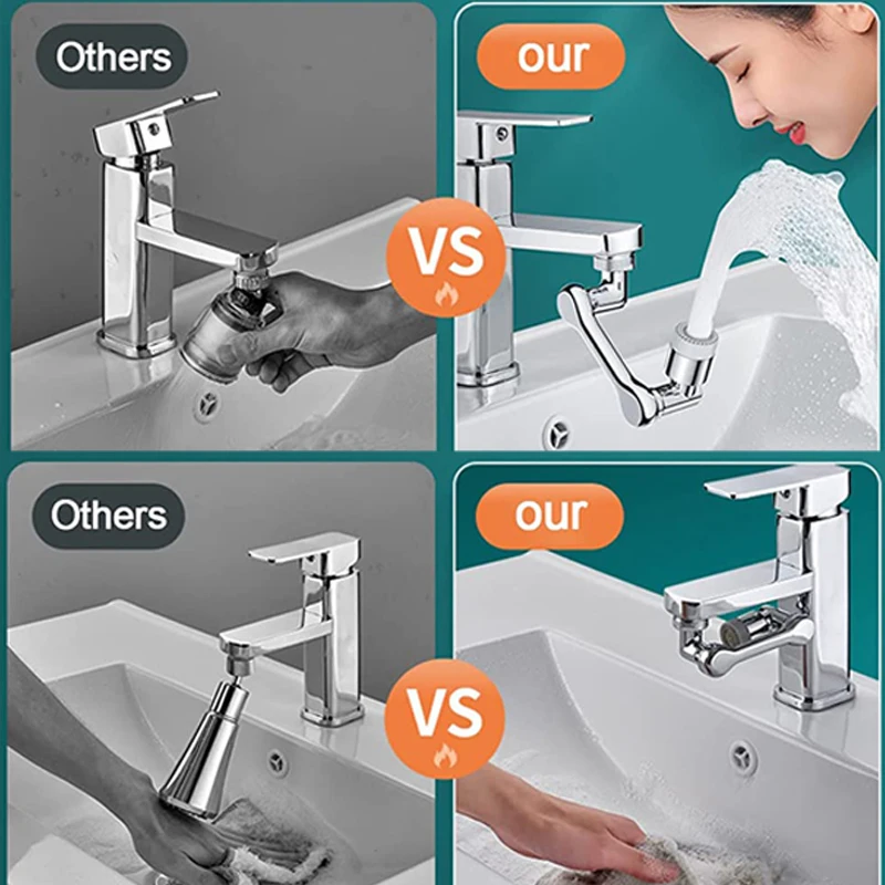 Универсальный распылитель для раковины с поворотом на 1080 °