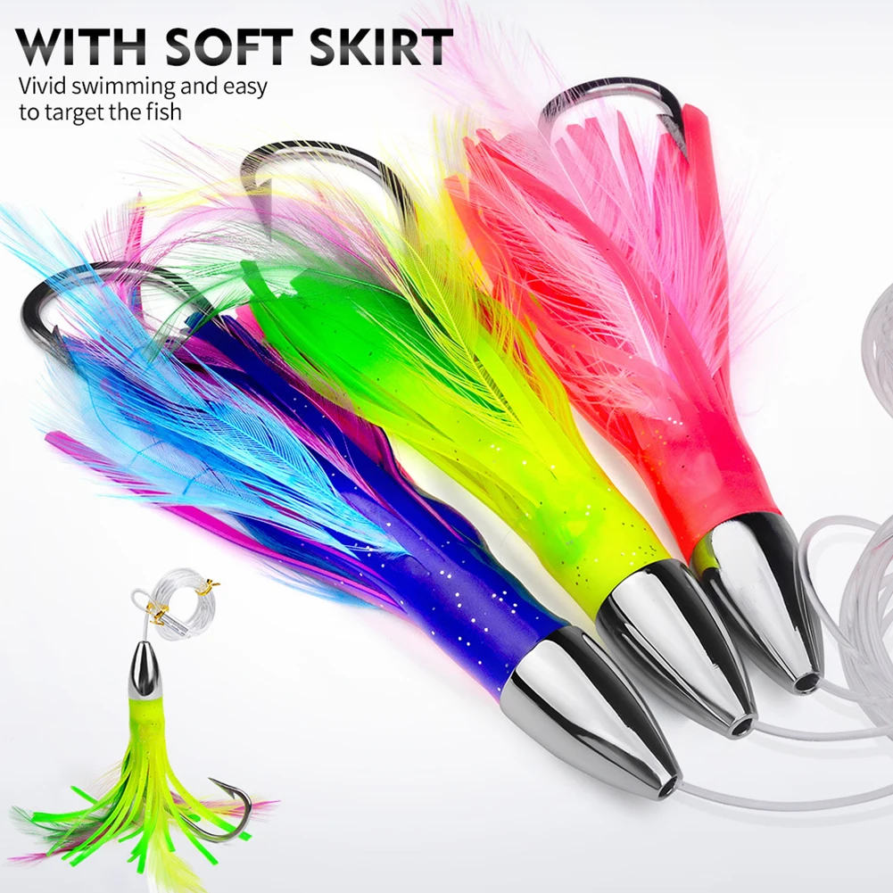 Big Game Fishing Offshore Lure Catch Eared Mackerel Гигантский Марлин Kingfish 4 цвета в наличии