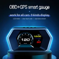 hud obd2 gps head up display tachometer oil coolant temp turbo boost display digital car speedometer dual system smart gadgets