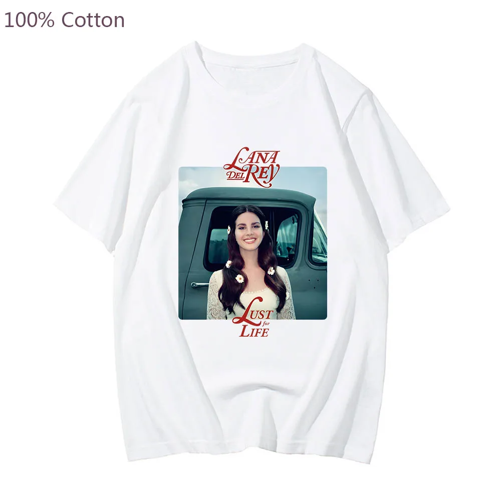 

Lana Del Rey Harajuku Casual Anime T-shirts Cute Manga Tshirt 100% Cotton Funko Pop Tee-shirt Large Printed Men/women T Shirt
