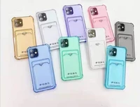 soft silicone shockproof phone case for iphone 13 11 12 pro xs max x xr 7 8 plus se 2020 transparent wallet card slots cover