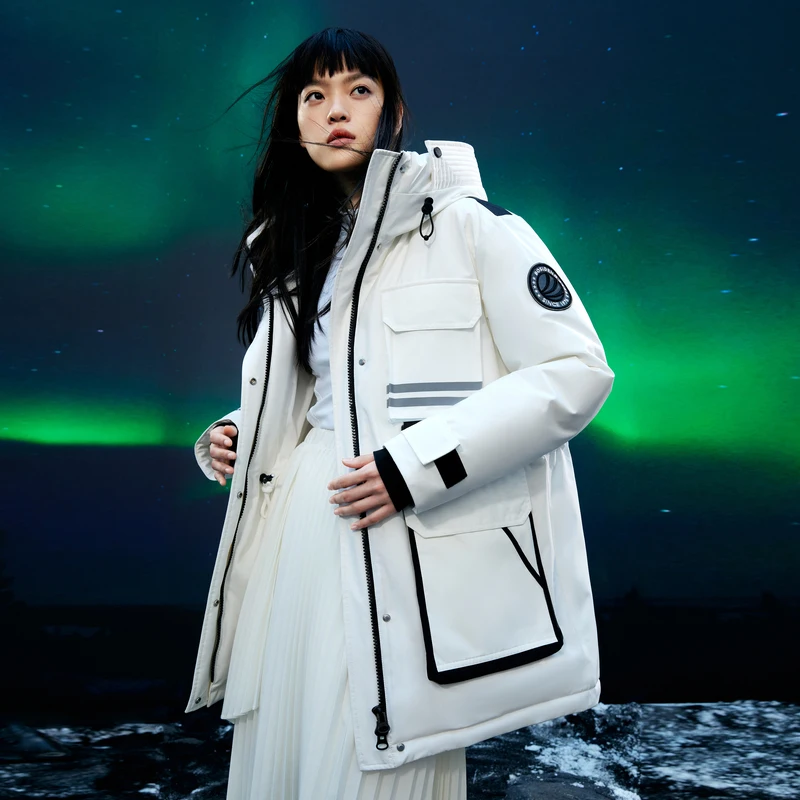 

BOSIDENG DEEP WINTER down jacket women down coat hooded warm coat waterproof windproof B20142324XS
