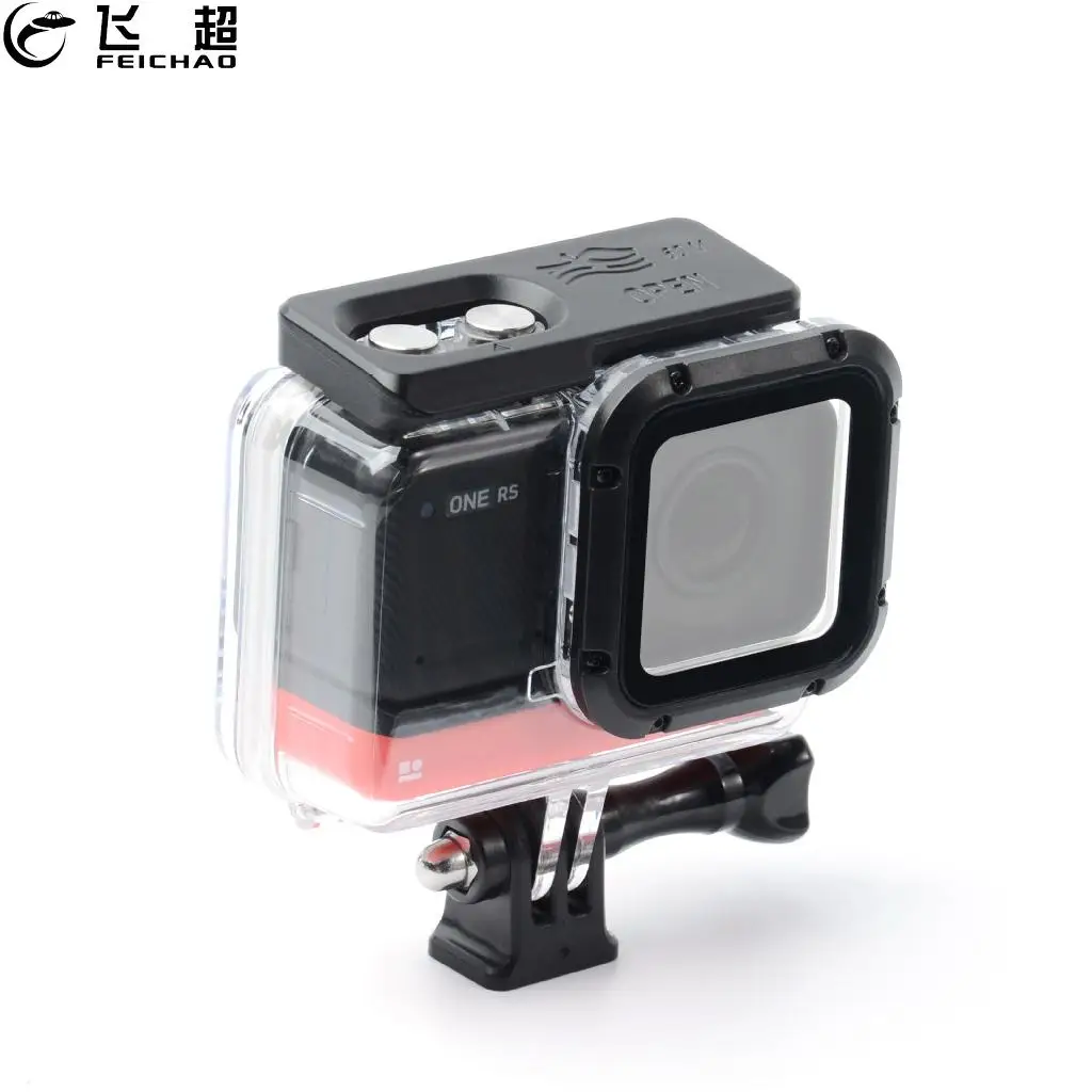 

Protective Case Shell Protector Frame w/ Cold Shoe Mount for Insta360 One RS Action Panoramic Camera 60m Waterproof Diving Case