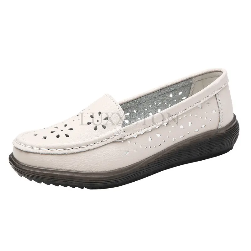 

Spring Women's Casual Hollow Breathable Flat Shoes Non Slip Lightweight Lazy Shoes Lefu Shoes Four Colors