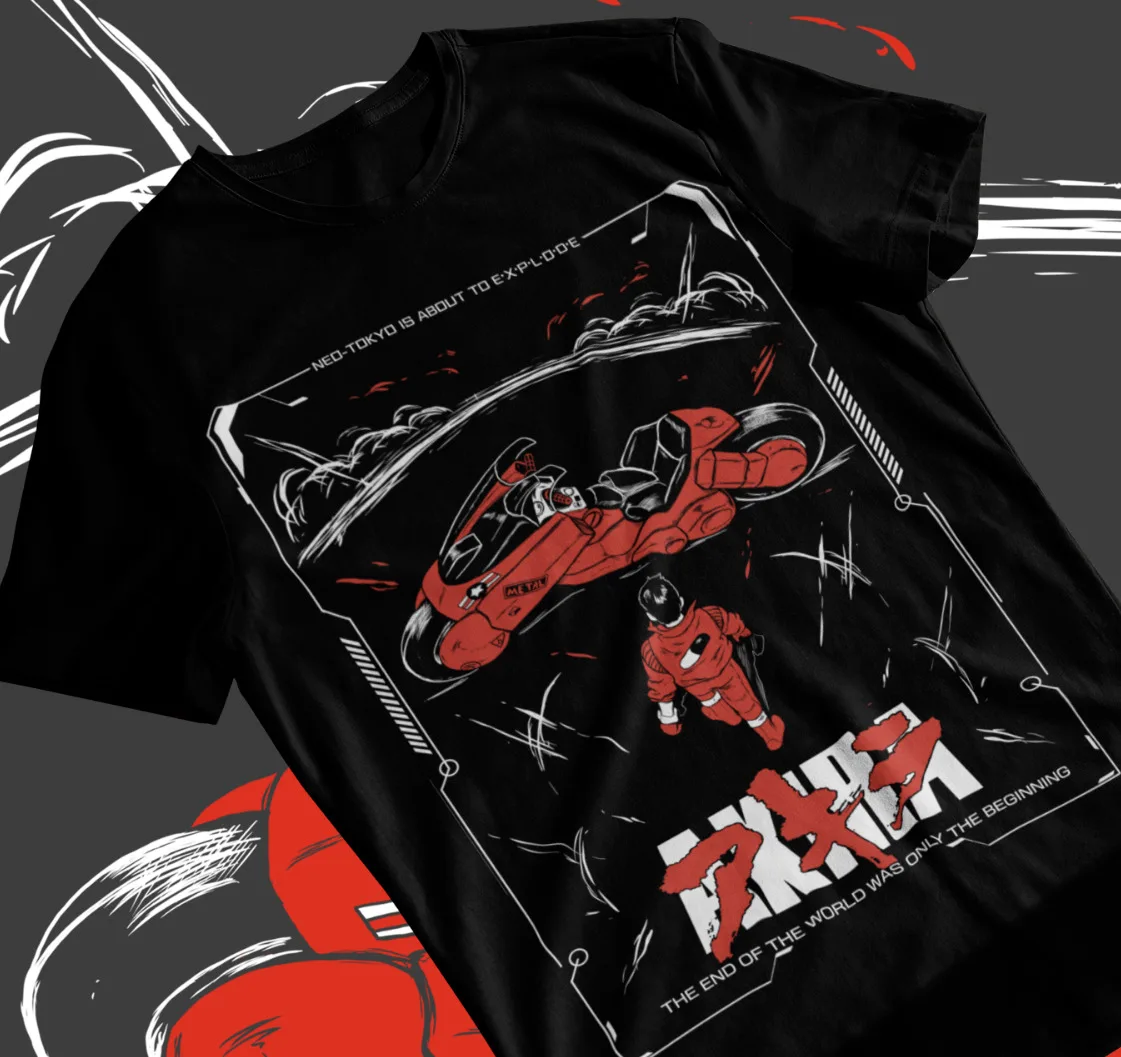 Футболка AKIRA Manga Anime Kaneda Tetsuo Katsuhiro Otomo Neo Tokyo Soft Tee