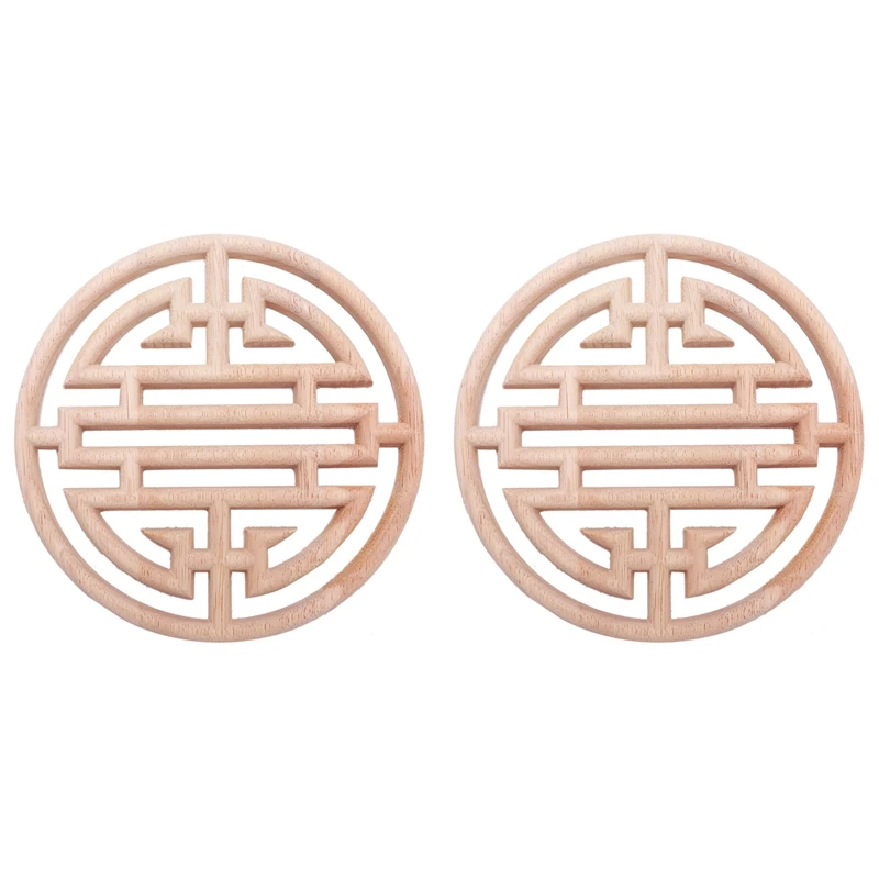 

2 шт., деревянная резная Аппликация в европейском стиле