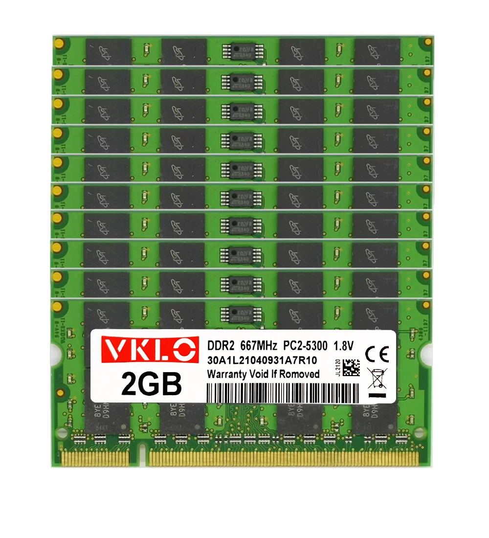10 шт./заказ 2 Гб PC2-6400S DDR2 800 МГц 200pin 1 8 V SO-DIMM б/у Оперативная память памяти ноутбука