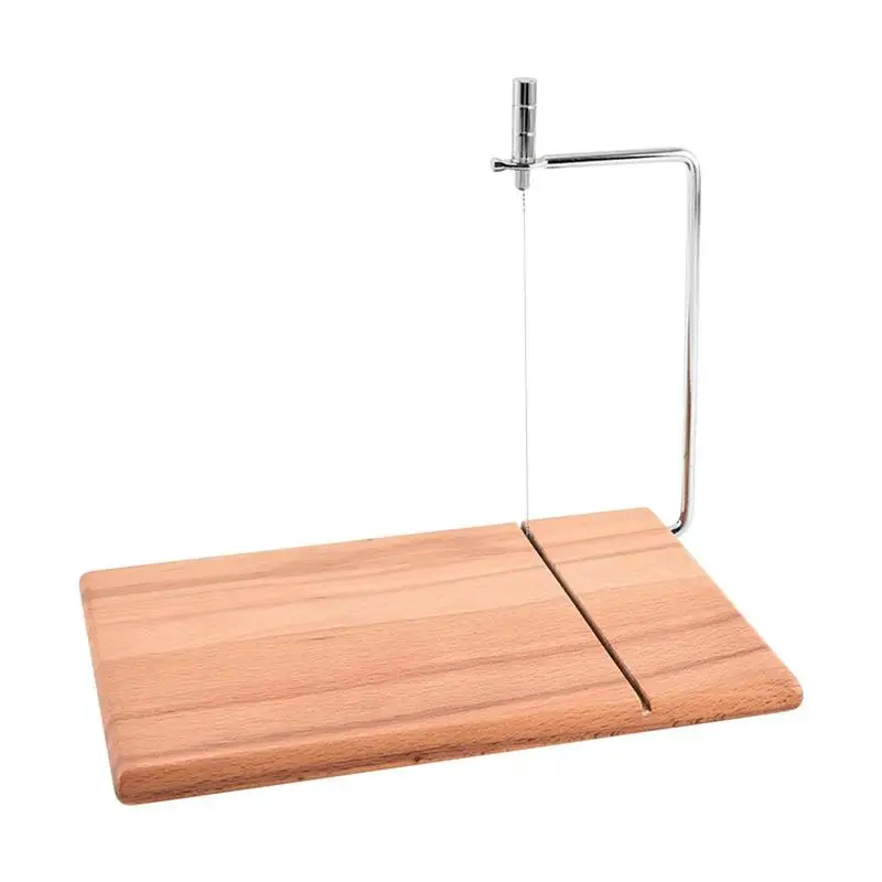 

Cheese Board Wire Beechwood Anti-skid Butter Ham Slicer Block Kitchen Accessories Cheese Slicer Cutter For Home Party Club
